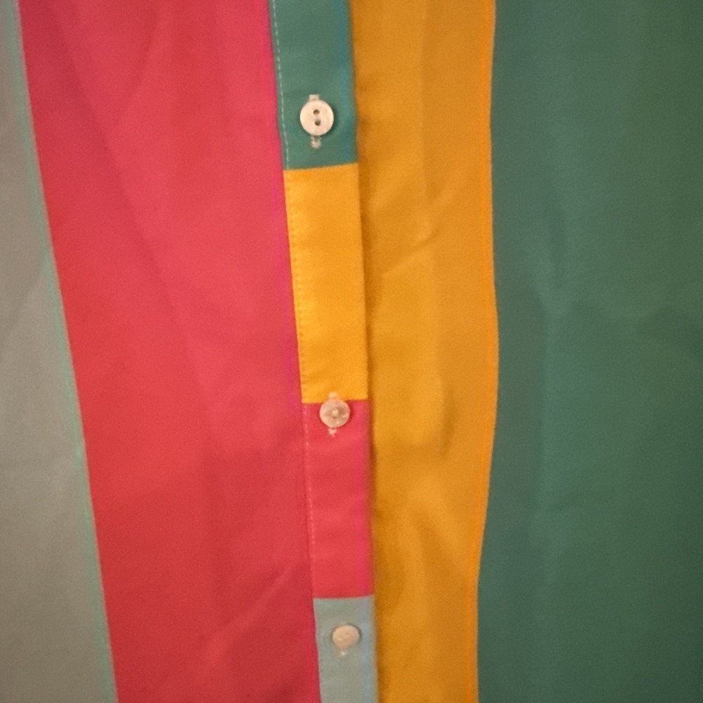 Fantastic Fawn Rainbow Sherbet Stripe Baby Doll Dress Medium Boutique Shirtdress - Picture 5 of 10